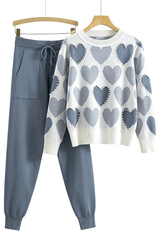 Rosalie – Heart Knit Lounge Set