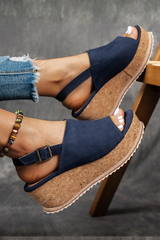 Savannah - Cork Wedge Sandals