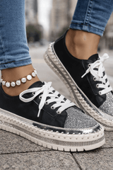 Velisse - Crystal Edge Platform Sneakers