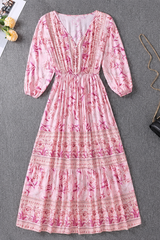 Celestine - Bohemian Floral Midi Dress