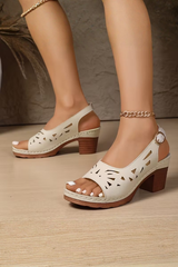 Cristy - Ankle Strap Sandals With Block Heel