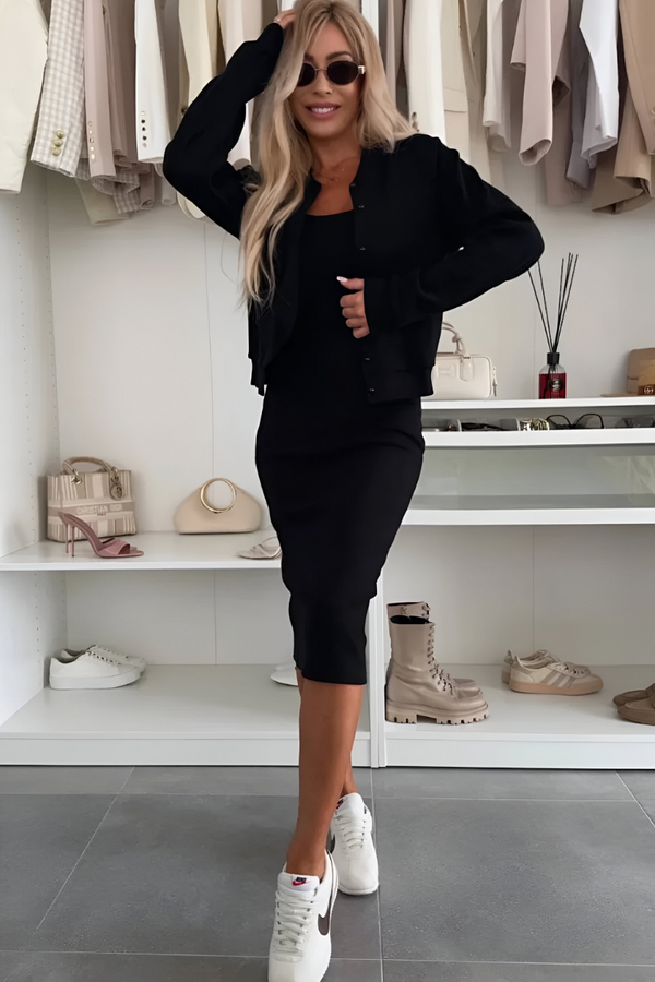 Elly - Two-Piece Dress set Black
