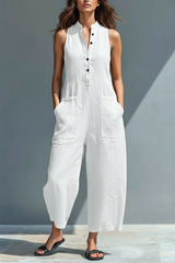Norelle – Sleeveless Cotton Jumpsuit
