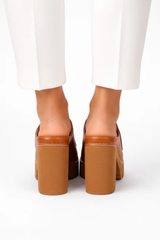 Calista – Chunky Heel Platform Mules
