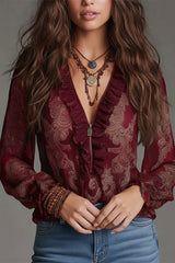 Selora – Sheer Lace Detail Blouse