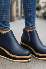 Bronvera - Sleek Wedge Ankle Boots