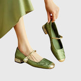 Marcella-Embellished Mary Jane Heels