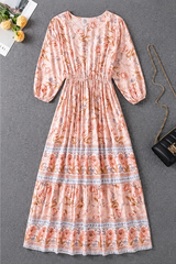Celestine - Bohemian Floral Midi Dress