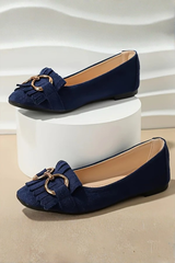 Eloria – Elegant Fringe Detail Ballet Flats