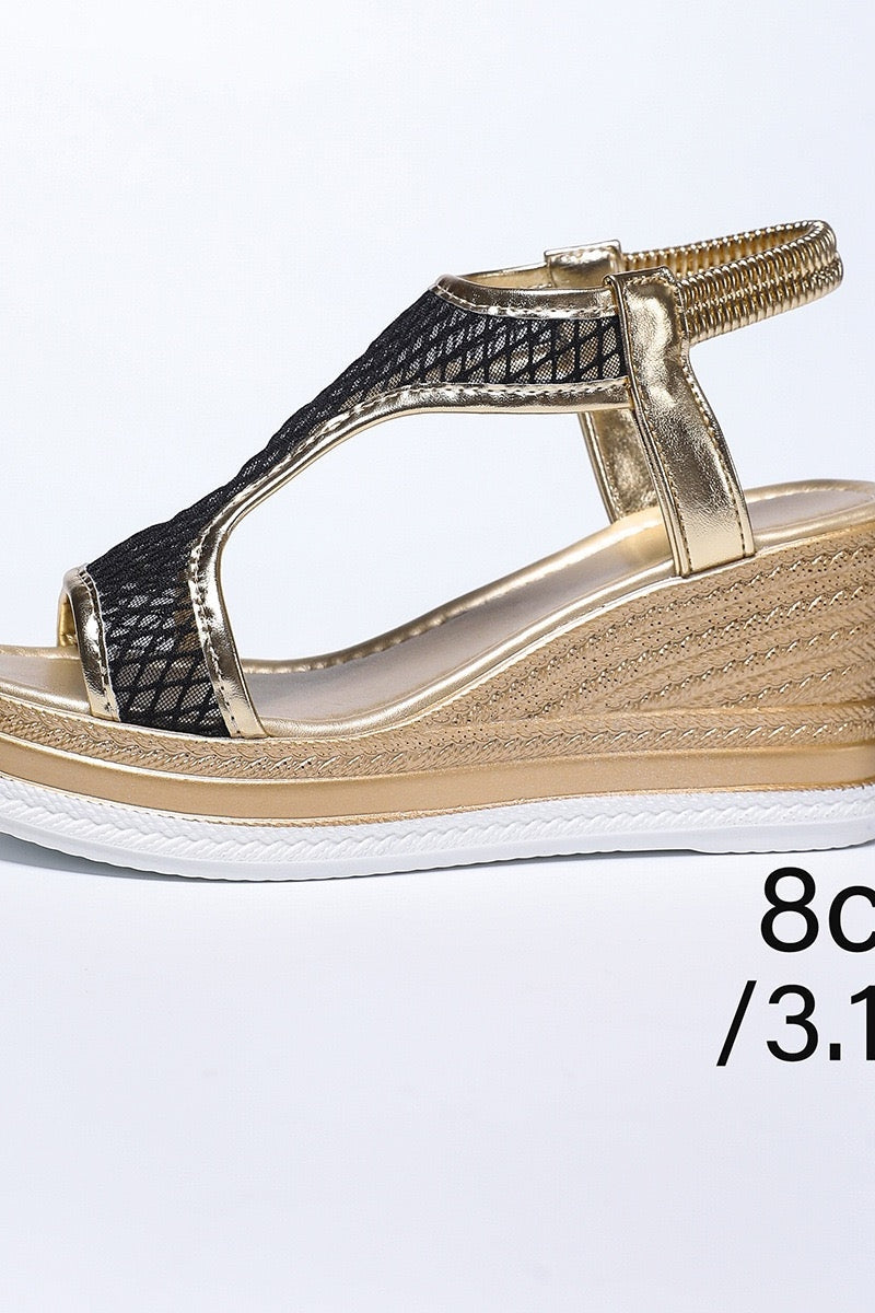 Sienna – Sparkle Wedge Sandal