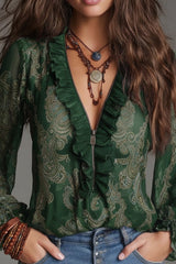Selora – Sheer Lace Detail Blouse
