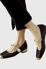 Olivette - Vintage Charm Leather Pumps