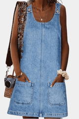 Marlowe - Casual Denim Pocket Dress