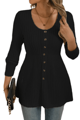 Amara – Elegant Button Knit Tunic