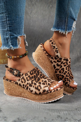 Savannah - Cork Wedge Sandals