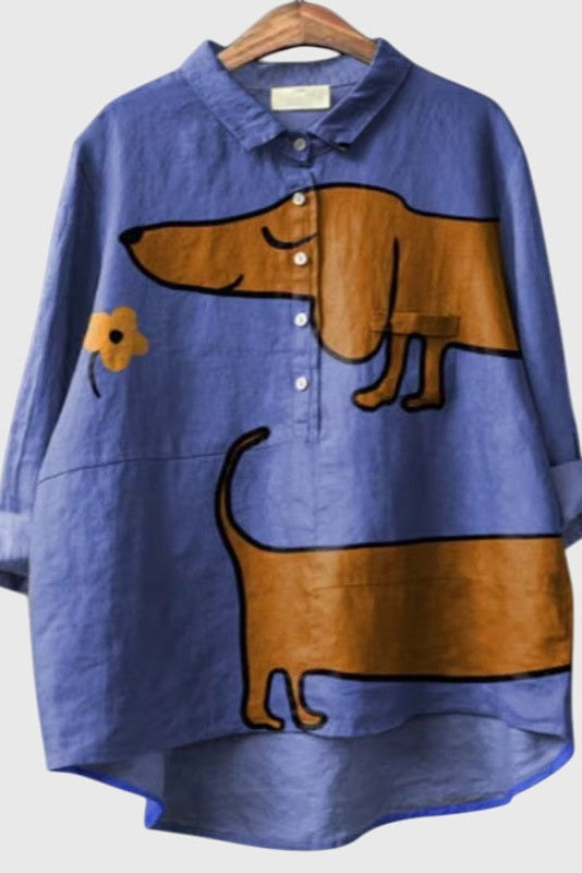 Asta - Vintage Dog Blouse