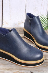 Bronvera - Sleek Wedge Ankle Boots