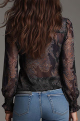 Selora – Sheer Lace Detail Blouse