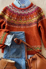 Simona - Chic Vintage Knit Sweater