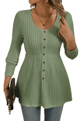Amara – Elegant Button Knit Tunic