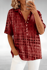 Marina - Textured Mosaic Button Shirt