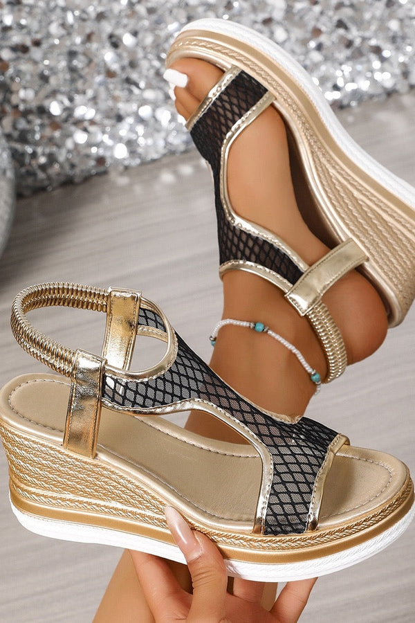 Sienna – Sparkle Wedge Sandal