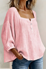Liora – Effortless Linen Button Blouse
