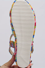 Lunavelle - Printed Platform Wedge Sandals