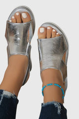 Celeste - Metallic Comfort Wedge Sandals