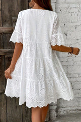 Amelie | White Lace Swing Dress