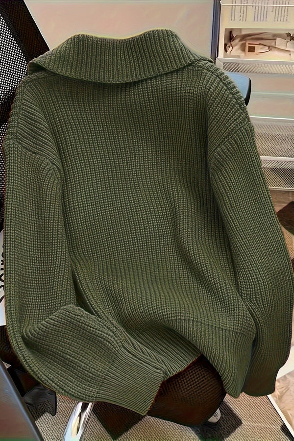 Olive Drift Knit Jacket