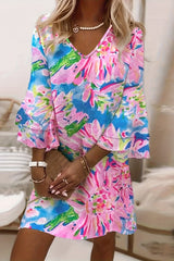 Tropical | Bloom Long Sleeve Mini Dress