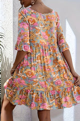 Mariselle – Boho Bloom Mini Dress