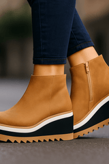 Aurevita - Elevated Platform Ankle Boots
