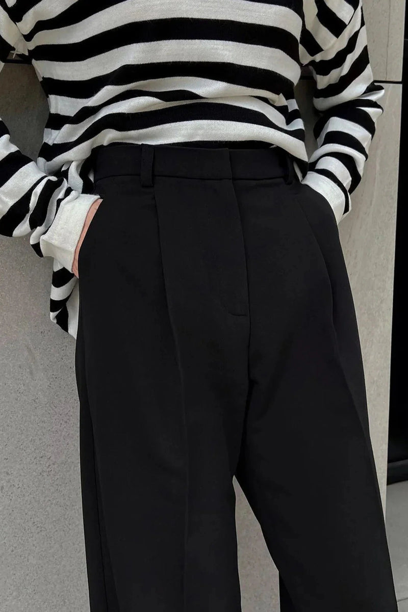Must-have High-Waist Wide Leg Black Pants