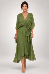 Seraphina – Flowing Tie-Waist Midi Dress