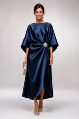 Valoria – Regal Drape Satin Dress