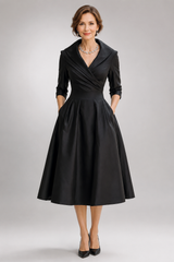Belladonna – Satin Elegance Midi Dress