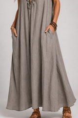 Kaia-Ruffle Maxi Dress