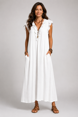 Kaia-Ruffle Maxi Dress
