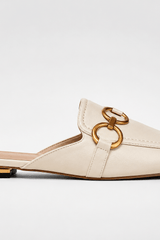 Sienna-Chain Detail Mule Flats