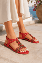 Amara-Beaded Boho Sandals