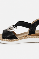 Adele-Ring Detail Espadrille Sandals