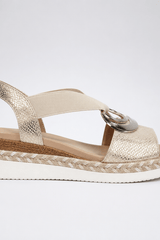 Adele-Ring Detail Espadrille Sandals