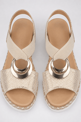Adele-Ring Detail Espadrille Sandals