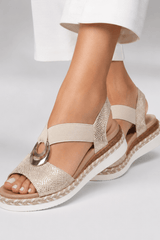 Adele-Ring Detail Espadrille Sandals