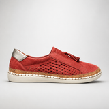 Ravelle-Perforated Slip-On Sneakers
