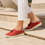 Ravelle-Perforated Slip-On Sneakers