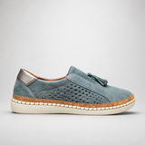 Ravelle-Perforated Slip-On Sneakers
