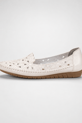 Elodie-Lace Cutout Loafer Flats